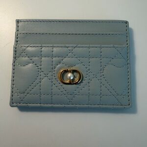 Dior Jolie Freesia Cardholder Heart Cannage Pistachio Green